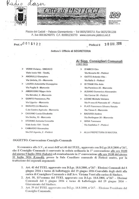 consiglio 9 luglio a