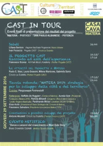 MATERA: AL VIA CAST IN TOUR cast-in-tour_locandina