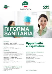 RIFORMA SANITARIA, IERI AUDIZIONE DELLE PARTI SOCIALI IN QUARTA COMMISSIONE, LUNEDÌ CONVEGNO DELLA CISL A POTENZA CON FRANCONI E DE FILIPPO unnamed
