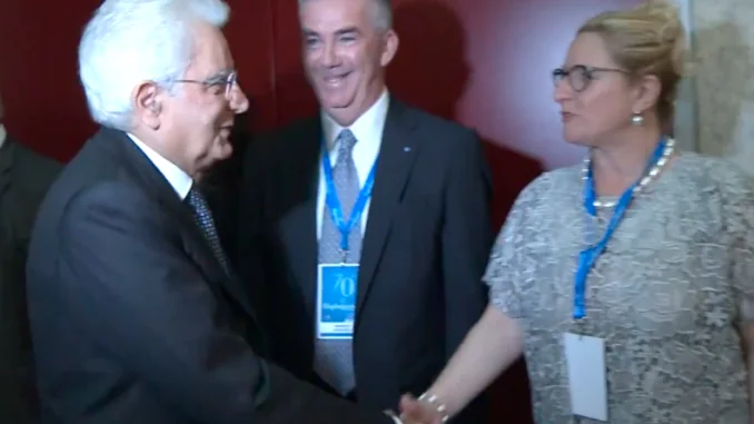 rosa gentile con ilpresidente mattarella