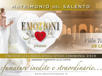 maglie, emozioni sposa in passerella a villa tamborino 40 locandina dellevento radio laser news matera potenza puglia basilicata