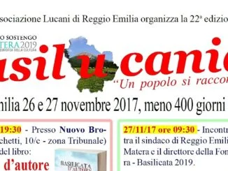 Matera Capitale Europea della Cultura 2019 incontra Reggio Emilia