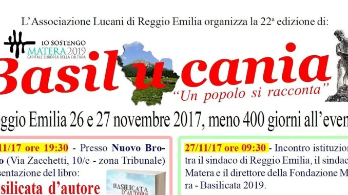Basilucania 26 e 27 novembre 2017 - Reggio Emilia head