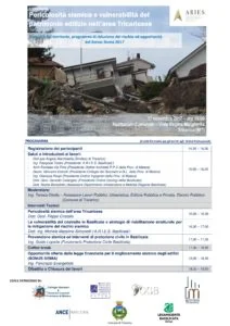 DOMANI A TRICARICO CONVEGNO SULLA PREVENZIONE DEL RISCHIO SISMICO
