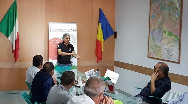 baldantoni- incontro imprenditori a Palazzo Italia, Bucarest