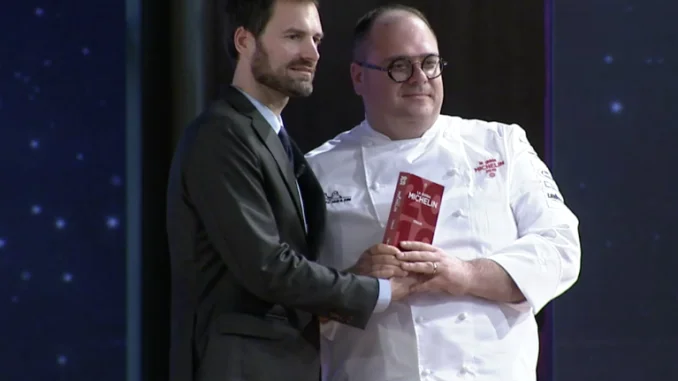 Vitoantonio Lombardo e Gwendal Poullennec_neo Direttore Internazionale delle Guide Michelin