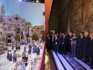 inaugurato dal presidente della repubblica sergio mattarella il presepe della basilicata al palazzo del quirinale 79 schiavone presenta presepe a mattarella radio laser news matera potenza puglia basilicata