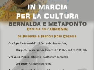 ic pitagora bernalda: in mille alla marcia d’amore per la cultura 64 manifesto marcia radio laser news matera potenza puglia basilicata