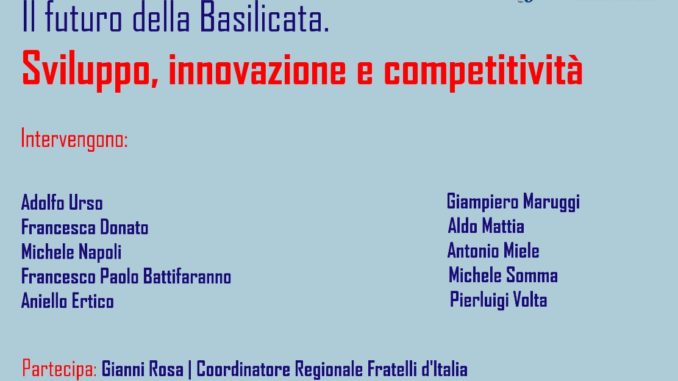Locandina Convegno Basilicata innovazione sviluppo e competitività