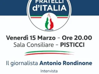PISTICCI: Intervista nella sala consiliare al candidato consigliere regionale Cosimo Latronico della lista Fratelli d’Italia
