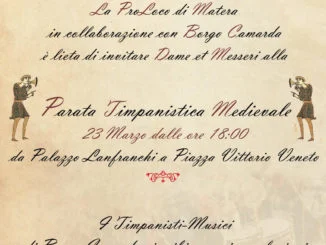A Matera il Gruppo Storico Musicisti Timpanisti “Borgo Camarda”