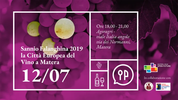 Sannio Falanghina 2019 Città Europea del Vino a Matera - invito
