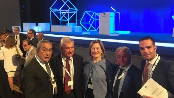 la delegazione Confcommercio Pz con il Pres. Sangalli