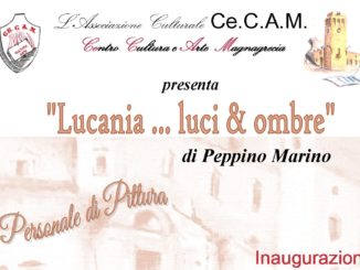al cecam: “lucania … luci & ombre” personale di pittura di peppino marino 124 locandinamarinoa4 e1567351959594 radio laser news matera potenza puglia basilicata