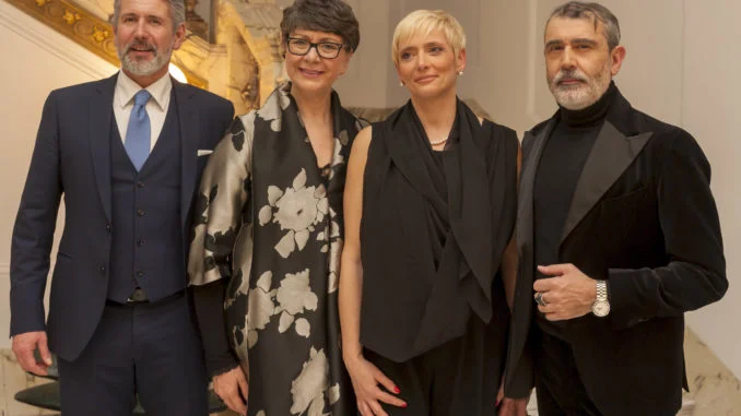 Michele Miglionico con Stefania Marchetti - Elisabetta Scarinci e Federico Baiocchi Di Silvestri della Banca Generali Private ph. Carbonelli&Seganti