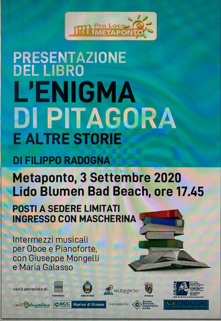 PRO LOCO METAPONTO: il 3 settembre "L'enigma di Pitagora"