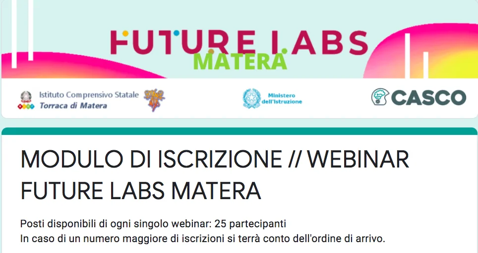 Future Lab Matera: 18 corsi online per la formazione docenti regionale del Piano Nazionale Scuola Digitale