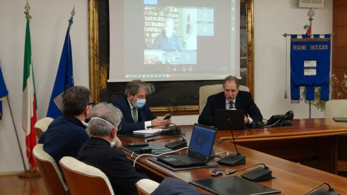 11.01.2021_Deposito scorie, videoconferenza con la Regione Puglia_ Bardi, Busciolano, Rosa, Galante_2
