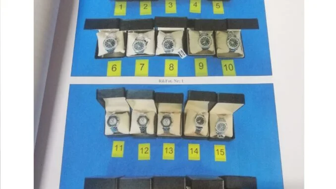 alcuni orologi sequestrati