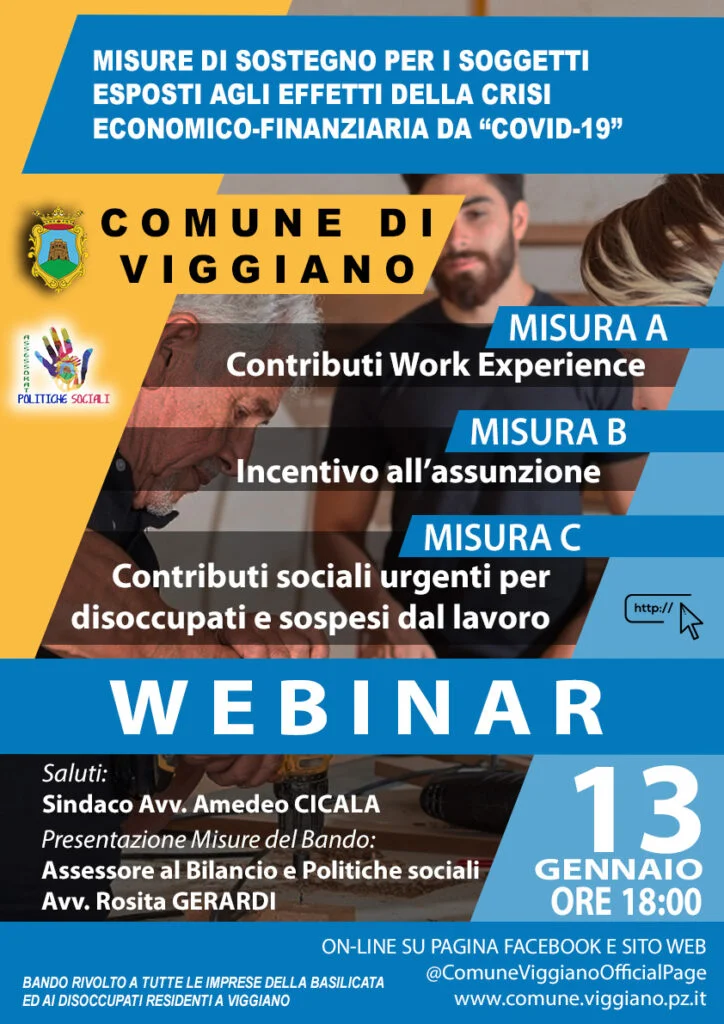 Viggiano, bando a sostegno dei disoccupati per reinserimento nel modo del lavoro