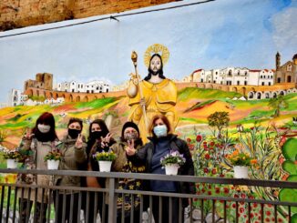 PISTICCI: GIGANTESCO MURALES IN ONORE DI SAN ROCCO