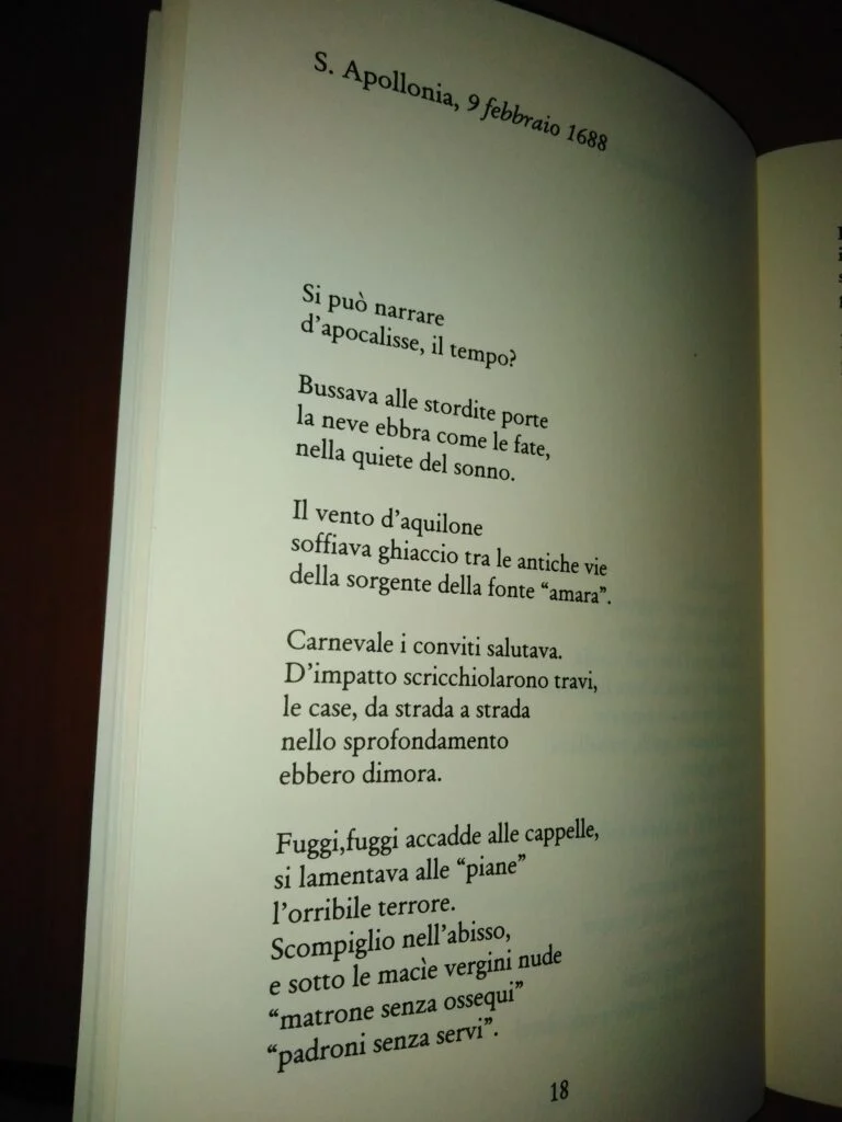 Poesia di Amalia Marmo "la notte di Santa Apollonia, Pisticci 09 febbraio 1688 unitamente a uno stralcio della Prefazione alla raccolta di liriche" Mnemosine - fili di memoria" di Teresa Gentile giornalista, saggista e critica letteraria.