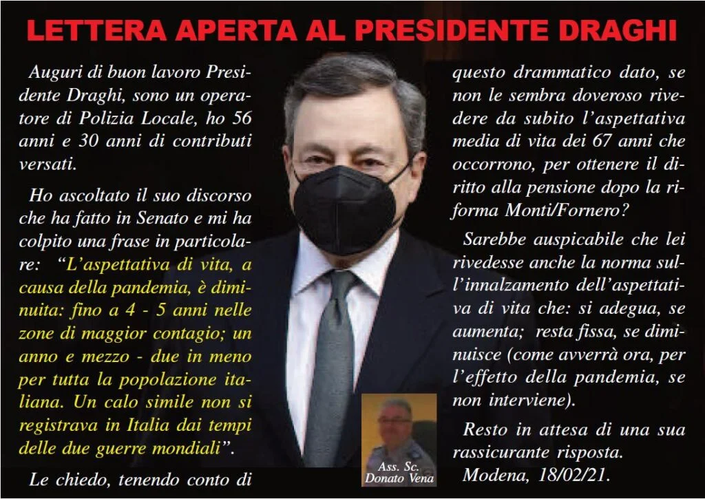 Associazione dei Lucani di Reggio Emilia: LETTERA APERTA AL PRESIDENTE DRAGHI