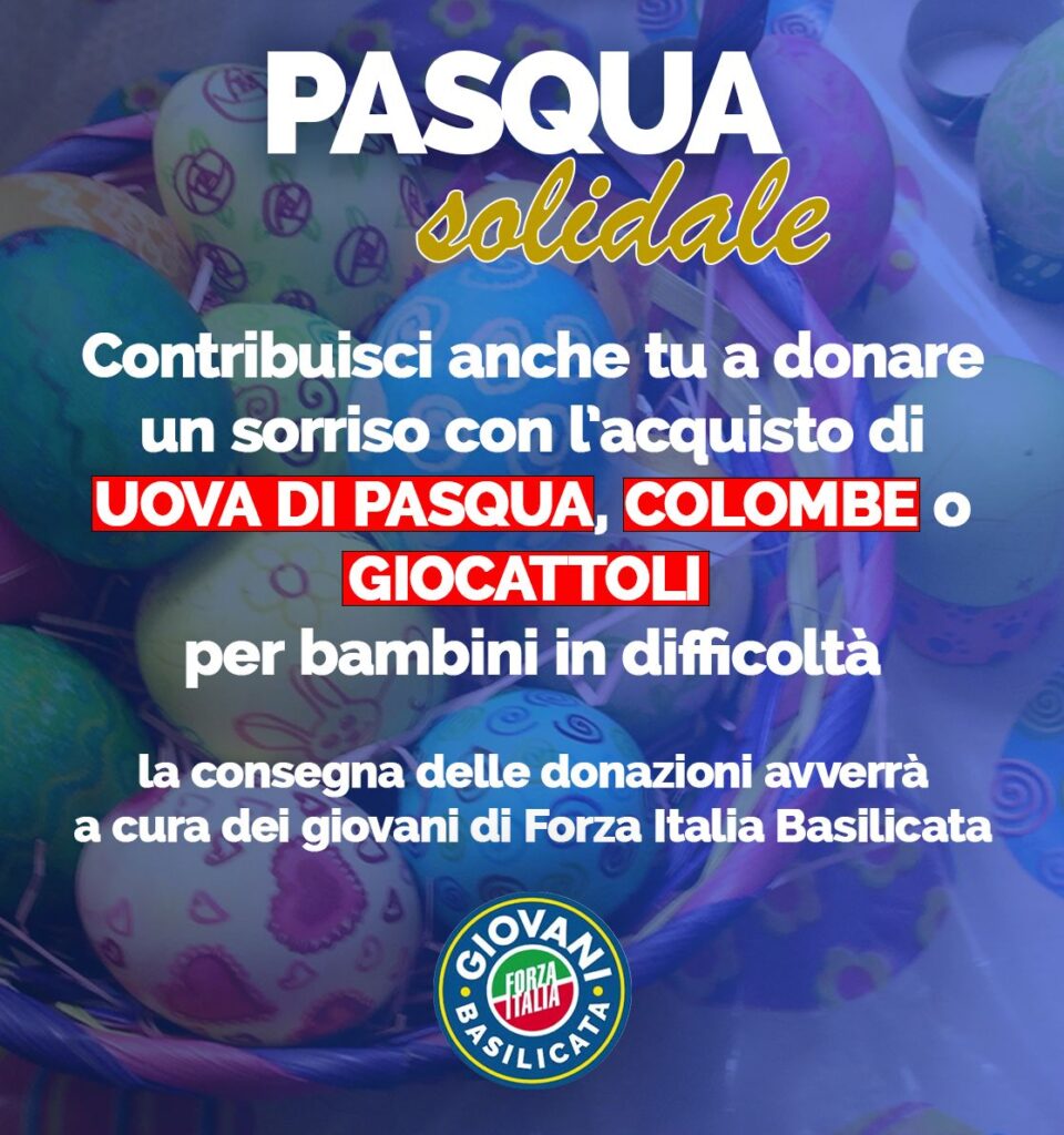 Pasqua solidale Forza Italia giovani Basilicata