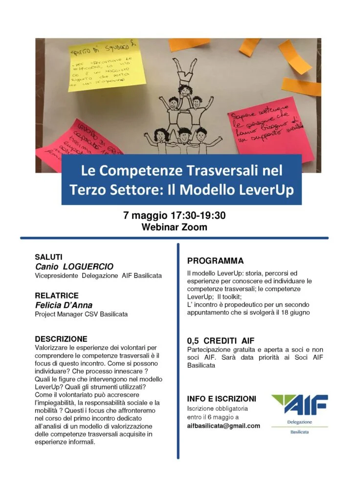 AIF Basilicata Webinar Competenze Trasversali