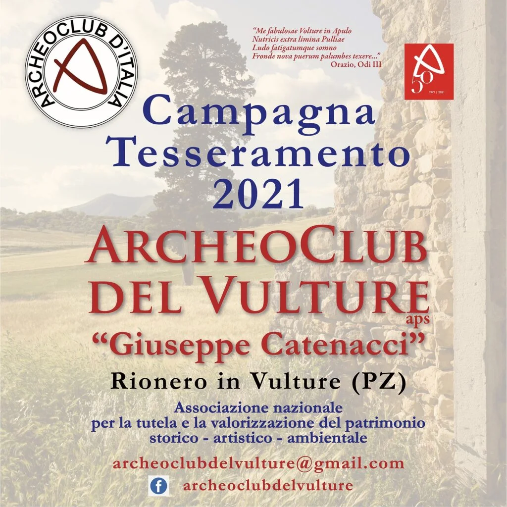 Nasce a Rionero in V. l’ArcheoClub del Vulture aps “Giuseppe Catenacci”