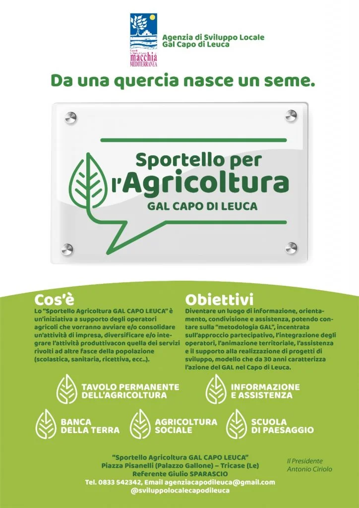 A TRICASE LO SPORTELLO PER L’AGRICOLTURA GAL CAPO LEUCA