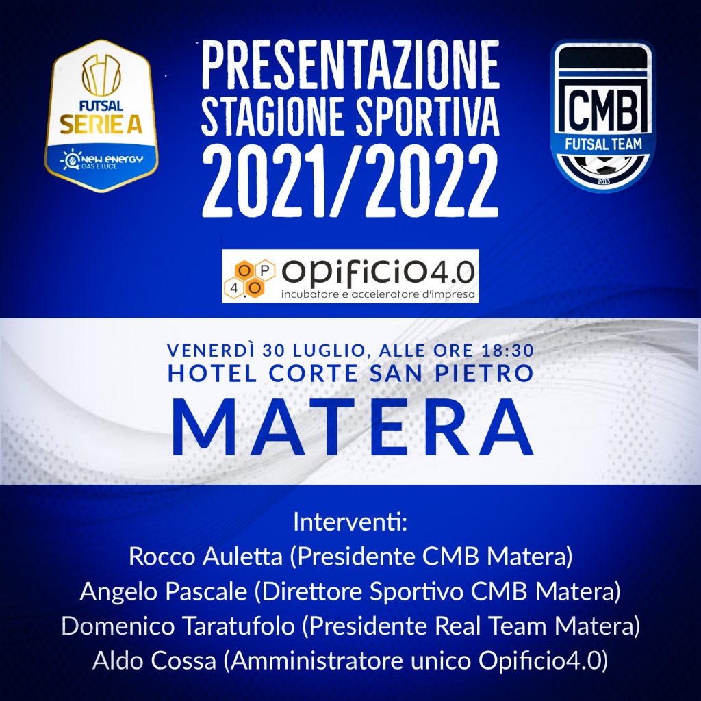 CMB Matera: presentazione alla stampa e agli sponsor della stagione sportiva 2021/22