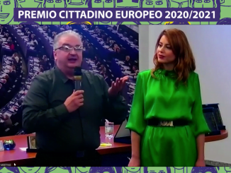 riconoscimento europeo per il lucano donato vena 112 donato vena e la presentatrice metis di meo radio laser news matera potenza puglia basilicata