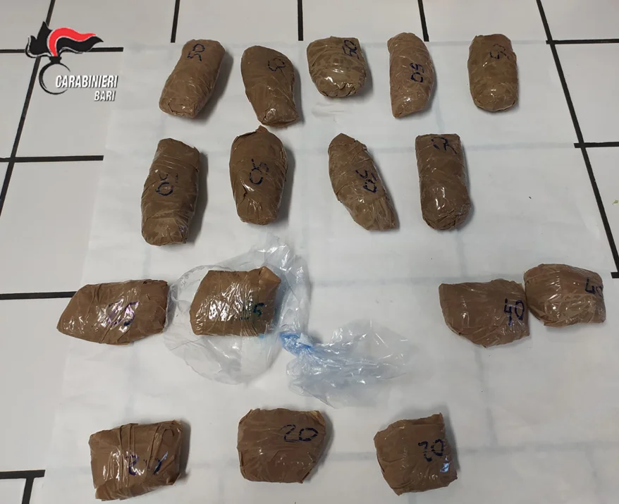 Acquaviva delle Fonti (BA): nasconde la droga in un muretto a secco. Arrestato dai Carabinieri.