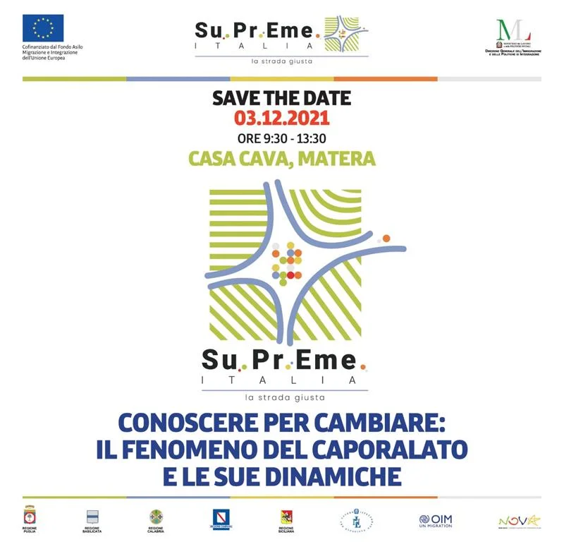Su.Pr.Eme. Italia: “Conoscere per cambiare: il fenomeno del caporalato e le sue dinamiche”, presentazione dei report di ricerca