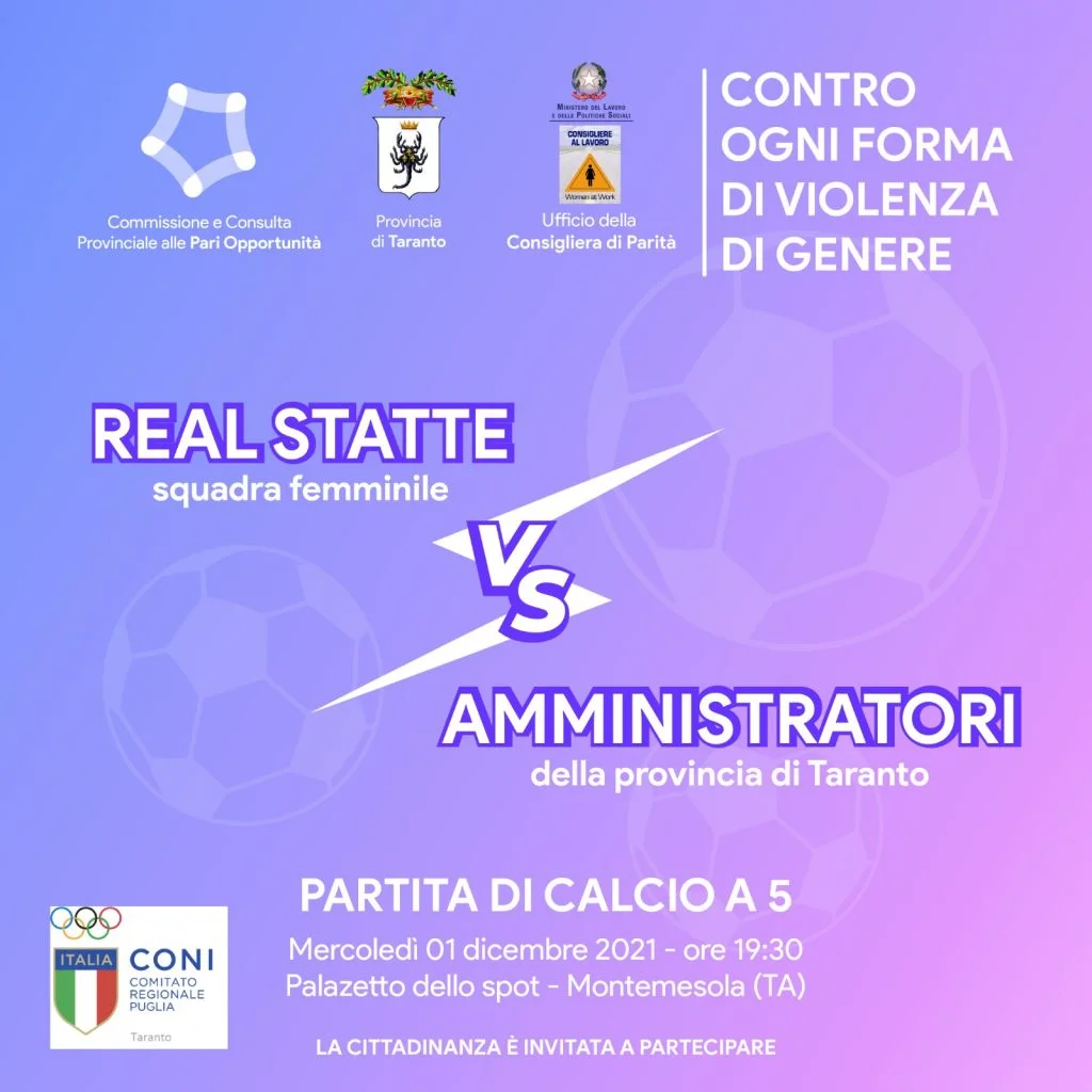 Una partita di calcio a 5 per dire STOP! alla violenza contro le donne