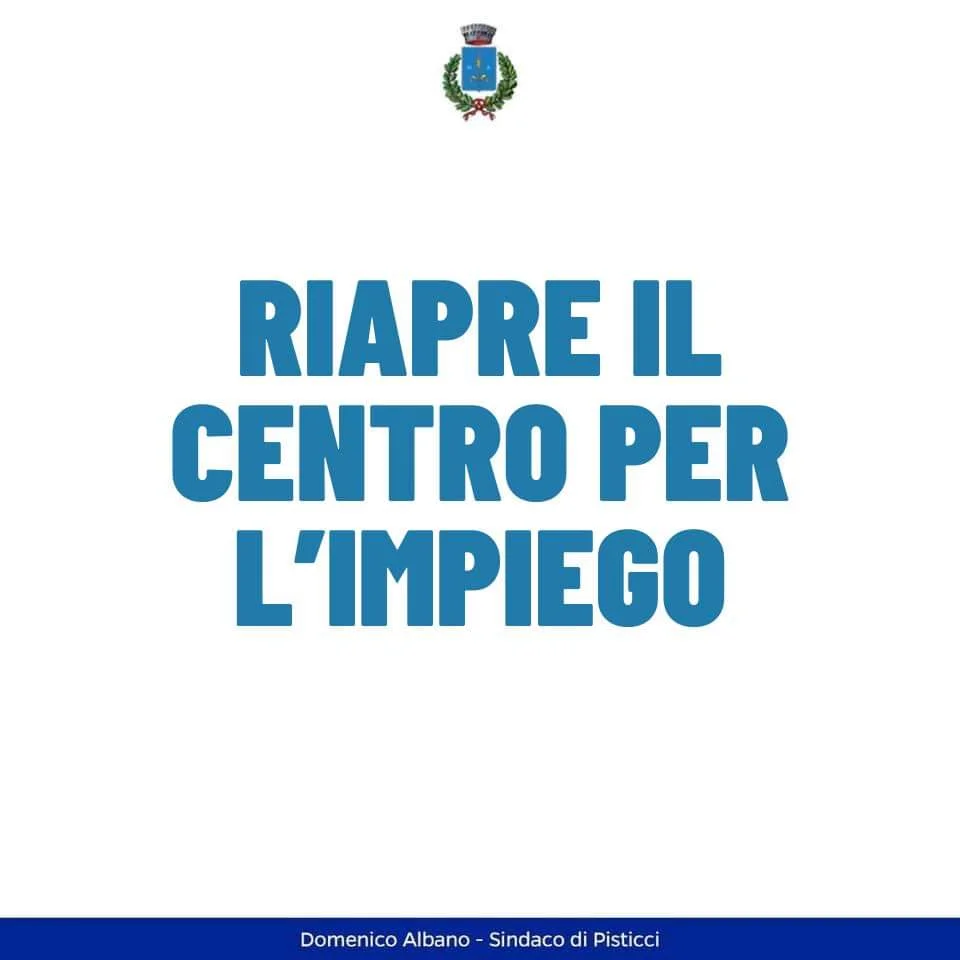 RIAPRE IL CENTRO PER L’IMPIEGO A PISTICCI SCALO