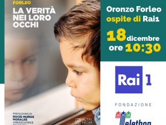 sabato 18 dicembre il dottor oronzo forleo, autore di altrimedia edizioni con "la verità nei loro occhi,ospite della maratona televisiva telethon