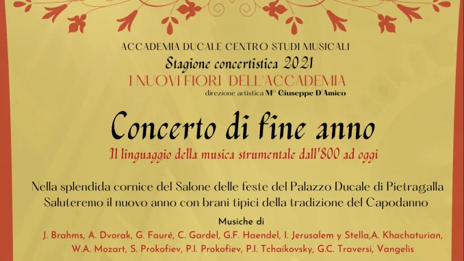 Locandina concerto 29 dicembre Accademia Ducale