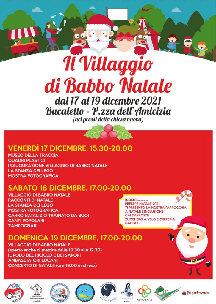 a bucaletto (pz) un natale ricco di eventi con “il villaggio di babbo natale 1 a radiolaser news matera potenza puglia basilicata