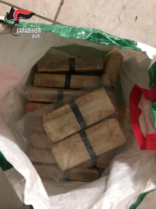 MOLA DI BARI (BA). Sequestrati dai Carabinieri 25 kg di eroina. Un arrestato.