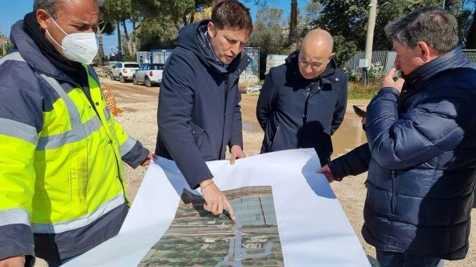 28-02-22 stamattina il sopralluogo dell’assessore Galasso sui cantieri di Rfi per i sottovia carrabili e pedonali a Torre a Mare