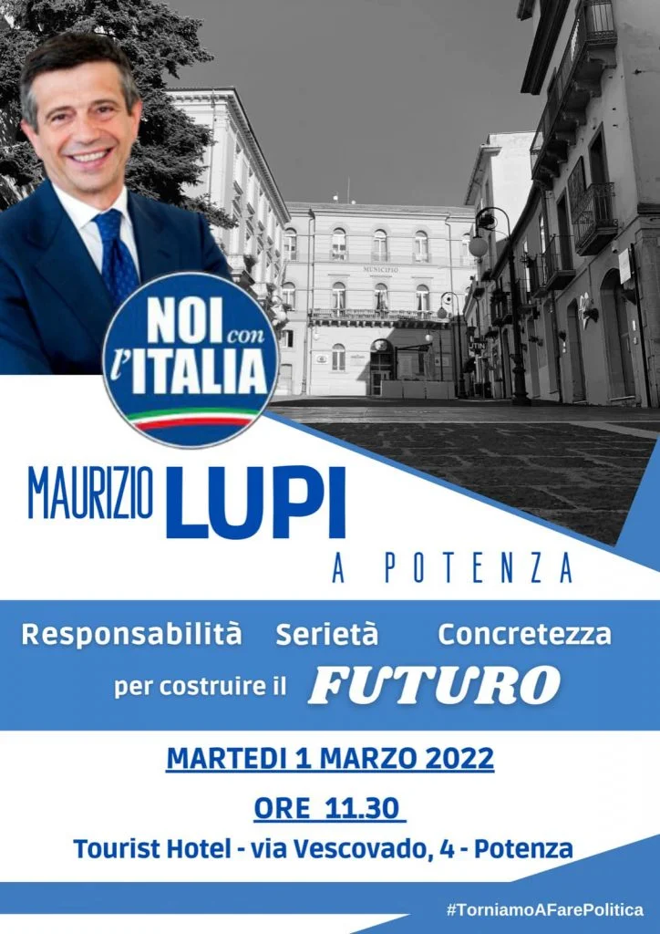 INVITO CONFERENZA STAMPA "MAURIZIO LUPI A POTENZA