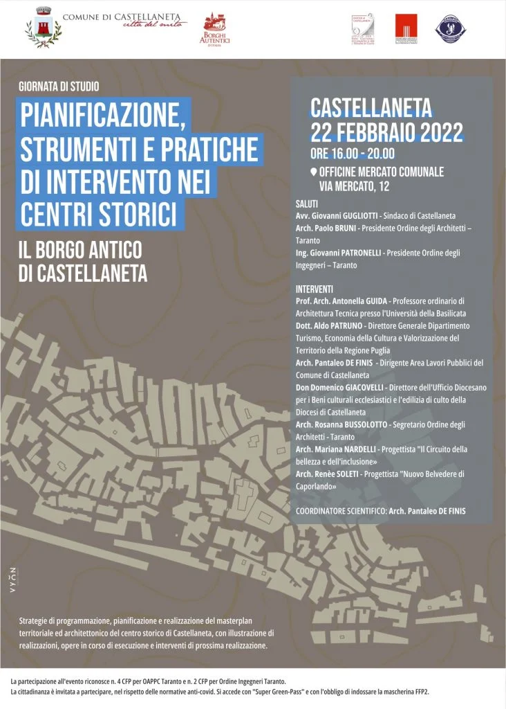 Castellaneta, convegno sulla rigenerazione urbana sostenibile nei centri storici