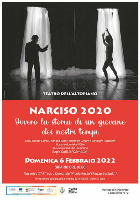 "NARCISO 2020" domenica 6 febbraio Massafra (TA) Teatro Comunale