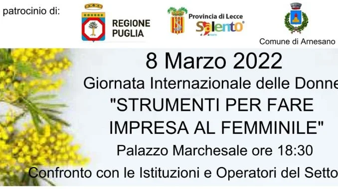 Locandina 8 marzo Arnesano Leo- D'Antini