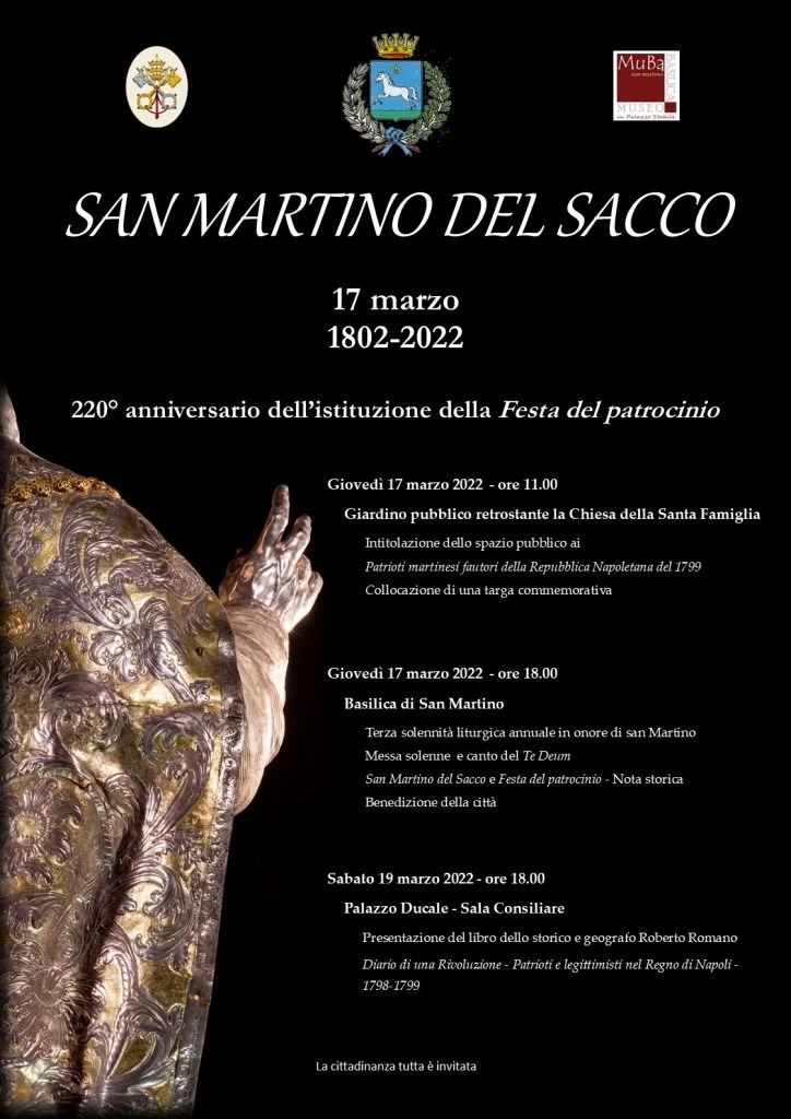 MARTINA FRANCA: San Martino del sacco, le iniziative per il 220° anniversario