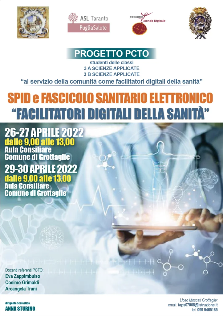 Facilitatori Digitali della Sanità - Gli studenti del Moscati aiutano ad attivare lo SPID e il FSE