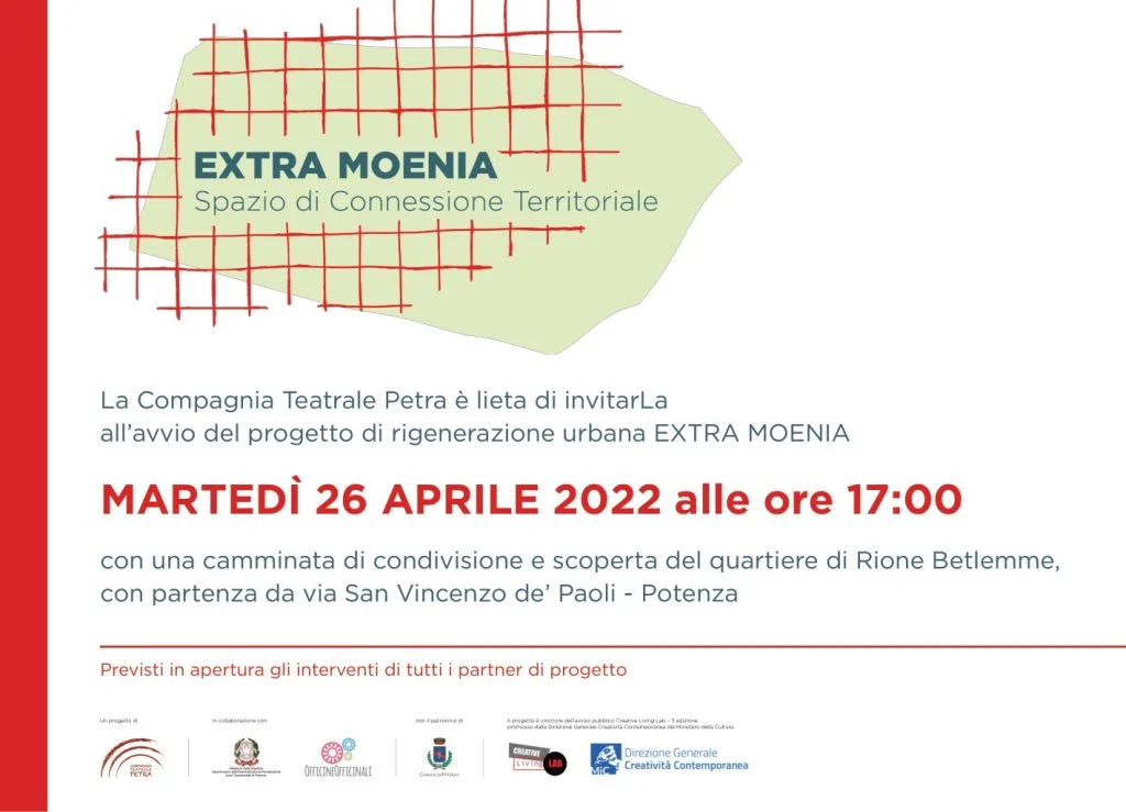 Avvio progetto "Extra Moenia" (Potenza - Rione Betlemme, 26 aprile h. 17)