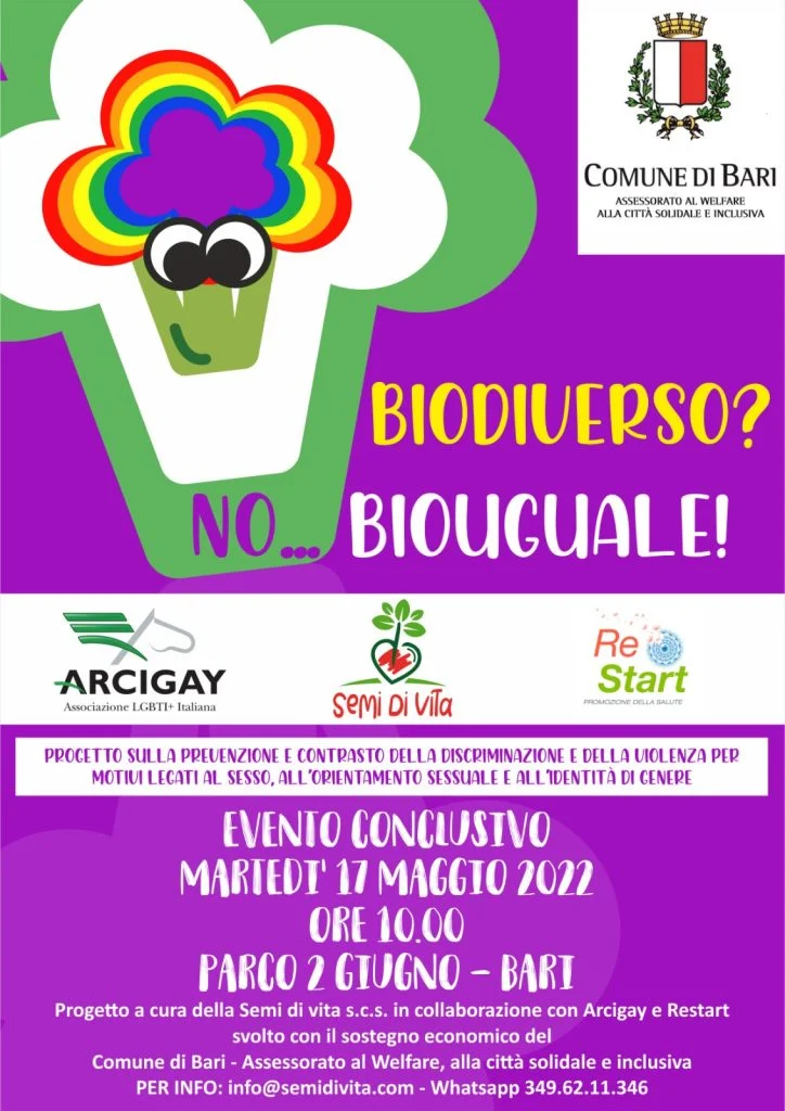 Domani gli appuntamenti promossi dalla rete del Welfare e l’avvio dei primi 4 sportelli antidiscriminazione in occasione della Giornata internazionale contro l’omofobia, la bifobia e la transfobia